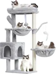 Cat Tree, 39.4 Inches Cactus Tower Condo with Scratching Post, Cat Tower for Ind