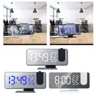 Digital Mirror LED Alarm Clock FM Radio Projection Thermometer USB Charging