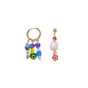Handmade Colorful Flower Beaded Earrings Bohemian Fashion Jewelry Gift