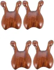 Baluue 2sets Ergonomic Wooden Nose Scraper Facial Massager Tool Face Acupoint Massager 2pcs*2