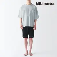 在飛比找momo購物網優惠-【MUJI 無印良品】男清爽舒適棉質短袖家居睡衣(共4色)