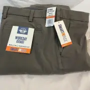 DOCKERS Smart 360 Flex Tapered Fit Dark Beige Chino Pants 46x34 NWT