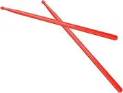 SUPVOX 1 Pair Nylon Drum Sticks with Long Handles Non Skid Percussion Sticks for Band Ethereal Drums Durable Safe for Beginners and Professionals Red Instrument Accessories