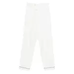 [Prada] Prada Button-fastening Cupro Trousers 38 IT WHITE