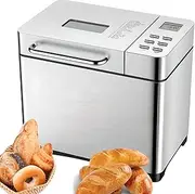 Electric Bread Maker, 19-in-1 Breadmaker Machines with 15 Hour Timer and 1 Hour Keep Warm, 3 Sizes to Choose, Large Bread Maker Machines with Fruit Nuts Automatic Distribute LCD Touch Panel,for Dough