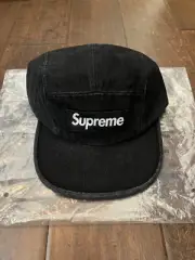 Supreme FW24 Cotton Denim Camp Cap Black One Size New IN HAND