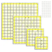 4PCS Quilting Ruler,Acrylic Square Ruler,Quilting Templates,with Non Slip7240