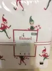 Pottery Barn Kids Organic Flannel Holiday Elf Sheet Set Twin NWT Christmas