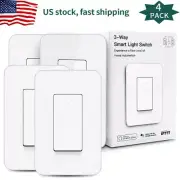 4 Pack 3Way Smart wifi Light Switch Single pole works with Alexa Google Home