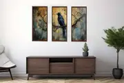 3 Panel Group Art Bird Painting