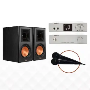 【FIESTA】數位混音機+擴大機-100W+KLIPSCH RP-600M書架型喇叭-黑檀(卡拉OK、擴大機、混音機、FIESTA)