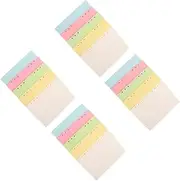 KALLORY 4sets Refillable Planner Binder Paper A5 5 Choices 6 Hole Punched Loose Leaf 100sheets*4