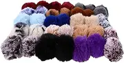 Healeved 36Pcs Furry Ball Pendant Soft Fluffy Pom Poms for DIY Accessories Keychains Hats Shoes and Bags Faux Fur Balls for Creative Projects