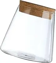 STARTIST Glass Planter Vase Hydroponic Vase with Wooden Lid Glass Vase Desktop Plant Terrarium for Home Desktop Patio Shelf Decoration, Smooth