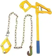 EZONEDEAL Fence Strainer -1pc Heavy Duty Farm Fence Strainer Fencing Repair Wire Pulling Tool Tensioner 1.2M Chain-Yellow