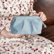Evorest Bags - Star Velvet Makeup Bag (various designs) Shell - Ash Blue - One Size