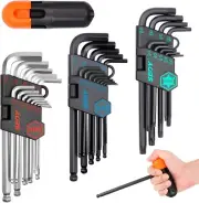 36-pc Ultimate Allen Wrench Set, Premium Hex & Torx Key SAE Metric Ball End Torx