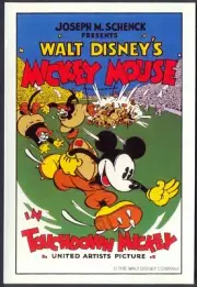 Modern FILM POSTER Postcard: Disney's 'Touchdown Mickey' (Classico, Ref 511-52)