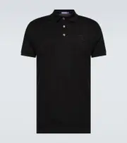 [Ralph Lauren Purple Label] Ralph Lauren Purple Label Cotton piqué polo shirt AU 99 black