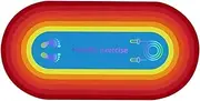 Jump Rope Mat Skipping Mat Fitness Exercise Mat for Pilates Home Gym Dancing Red