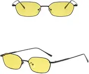 [DSVIGF] Square Sunglasses Women‘s Sun Glasses Lady Small Steampunk Metal Eyeglasses Gradient UV400