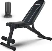 PASYOU Adjustable Weight Bench Full Body Workout Multi-Purpose Foldable Incline Decline Exercise Workout Bench for Home Gym