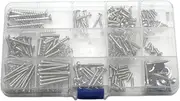 Hellery Guitar Repair Screw Set for Mounting Hardware And Accessories Box for Pickup And Pickguard, Argent