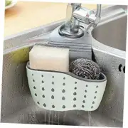 Kitchen Sink Caddy Sponge Holder Silicone Plastic Soap Rubber Green-1 Pack