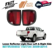 Left & Right Tail Rear Lower Reflector Light For Mitsubishi Triton 2005-2014