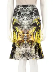 Printed Pattern Flared Skirt