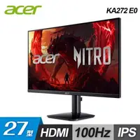 在飛比找森森購物網優惠-【Acer 宏碁】KA272 E0 27型 IPS 100H