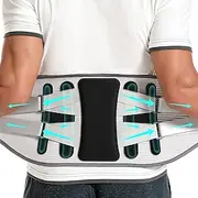 1PC Back Brace for Women Men Lower Back Pain Relief with Stays Breathable Back Support Belt for Heavy Lifting Work Anti-Skid Lumbar Support Belt with Mesh for