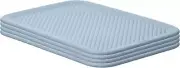 Superio Ribbed Lid for Plastic Open Storage Bins, 4 Pack Medium Blue 5 Liter