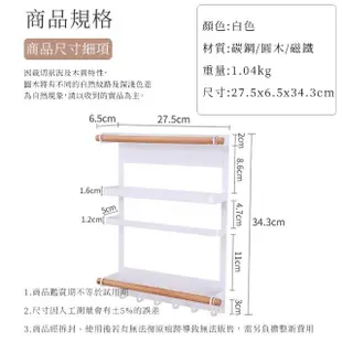 【樂邦】簡約多用途磁吸冰箱收納置物架(掛架 免安裝 免釘 磁鐵 吸磁 整理架 收納架 層架 調味罐)