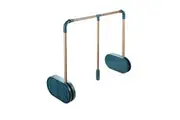 HIGOLD B Series Lift Up and Down Clothes Hanging Rack - Adjustable Width - Fits 900mm Cabinet - Teal Finish