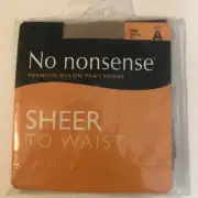 No Nonsense Sheer To Waist Womens Premium Nylon Pantyhose AB Size A ODS1