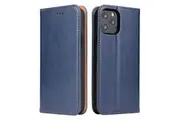 For iPhone 12 mini Case Leather Flip Wallet Folio Cover with Stand Blue