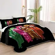 Allenjoy Queen Size Battle Quilt Bedspreads Video Game Bed Set Bedding Coverlet Fabric Washable with 2 Pillow Shams SC00041-007