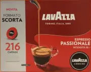 216 coffee LAVAZZA A MODO MIO espresso pods PASSIONALE crema gusto intensity 10