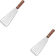 BESPORTBLE 2pcs Fried Fish Spatula Pancake Turner Cooking Spatula Slotted Turner Kitchen Flipper Utensil Fish Turner Spatula Grill Spatula Griddle Spatula Egg Spatula Stainless Steel