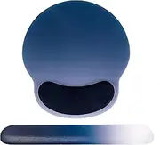 LuxuMat Ergonomic Gel Memory Foam Wrist Rest Set for Wireless Keyboard and Mouse - Large Office and Gaming Desk Accessories, Non-Slip Base, Wrist Support for Pain Relief, Computer, Mac
