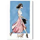 The Oliver Gal Artist Co. Fashion and Glam Wall Art Canvas Prints 'Dog Walk C...