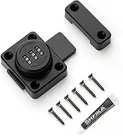 Lvpradior Household Password Lock, Mechanical Keyless Combination Cabinet Lock, 90° Positioning Design Prevents Back-Locking, Security Privacy Door Lock for Wardrobe, Office File (Black)