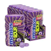 Mentos SOUR Sugar-Free Chewing Gum, Sour Grape, 28 Pcs ( 6pck )