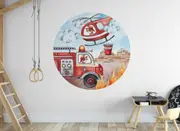 [Namly Design] Wallsticker - Fire Brigade / Circle
