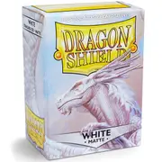 Dragon Shield Standard 100ct White MATTE 63x88mm Sleeves