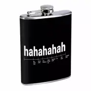 Haha Em1 Flask 8oz Stainless Steel Hip Drinking Whiskey