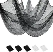 Halloween Creepy Cloth White | Spooky Fabric Cloth - Halloween Creepy Cloth Black White Spooky Gauze Cloth for Haunted House Decoration 72x29 Inches