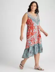 AUTOGRAPH WOVEN SLEEVELESS HILO MAXI DRESS-NWT (20) RRP $149