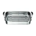 Scanpan Soft Touch Cast Stainless Steel Handle Coppernox Roaster with Rack